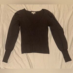 Black sweater with bishop sleeves